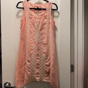 Johnny Was (JW Los Angeles)  pink linen dress